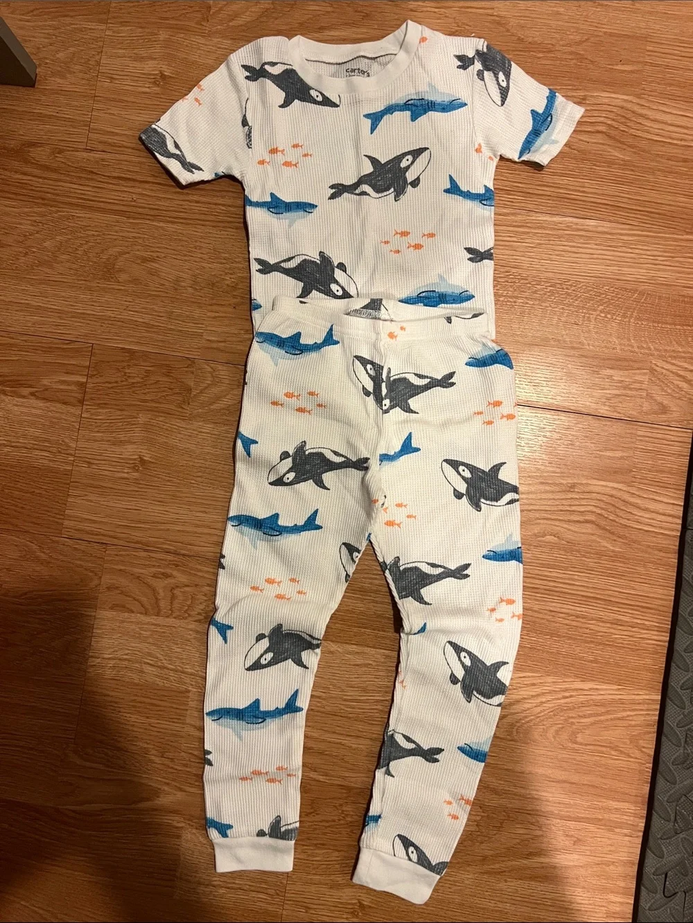 Carter's Cream Whale Printed Two-Piece Pajama Set